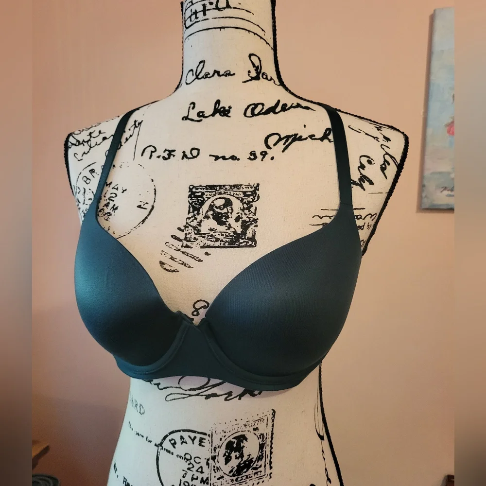 AE Aerie Real Sunnie Demi Push Up Strappy Back Bra, Green, NWT, 38B - Picture 7 of 13